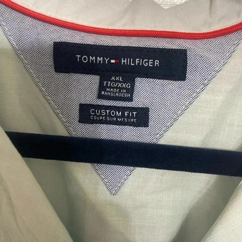 Tommy Hilfiger Beach-Print Shirt. Button Front Cotton All Over Print Men XXL - Picture 12 of 15
